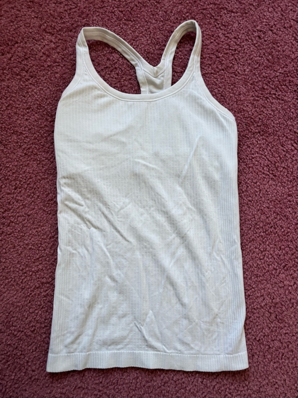 Lululemon Women’s white Ribbed Racerback Tank Top